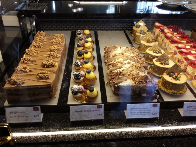 Different assortement of cakes.